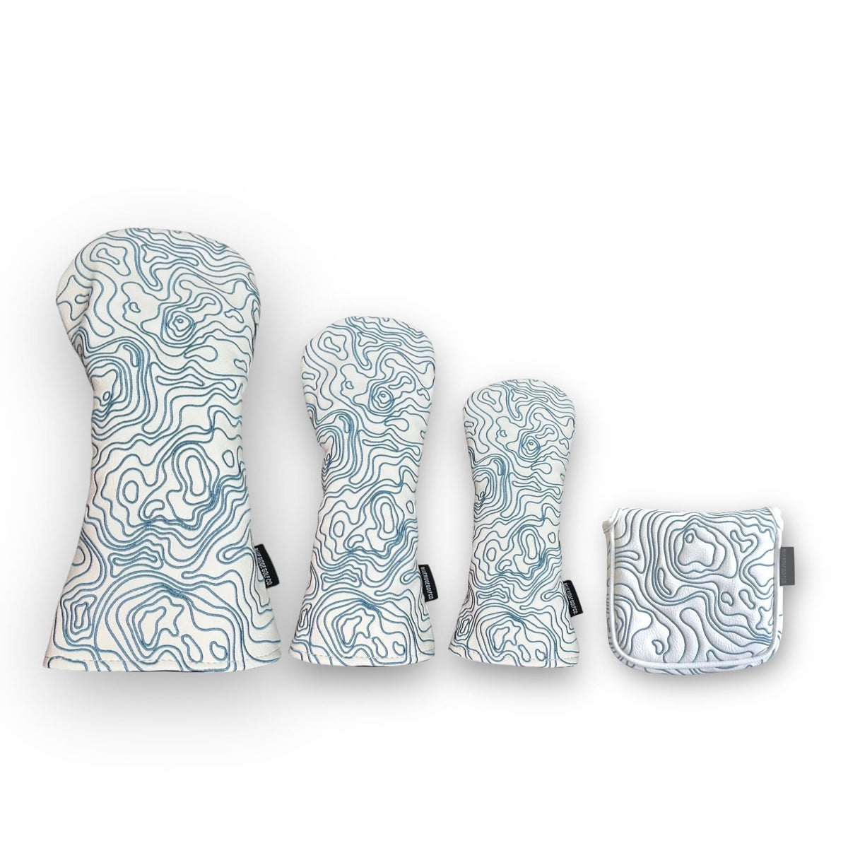 Topographic Headcover – White / Carolina Blue