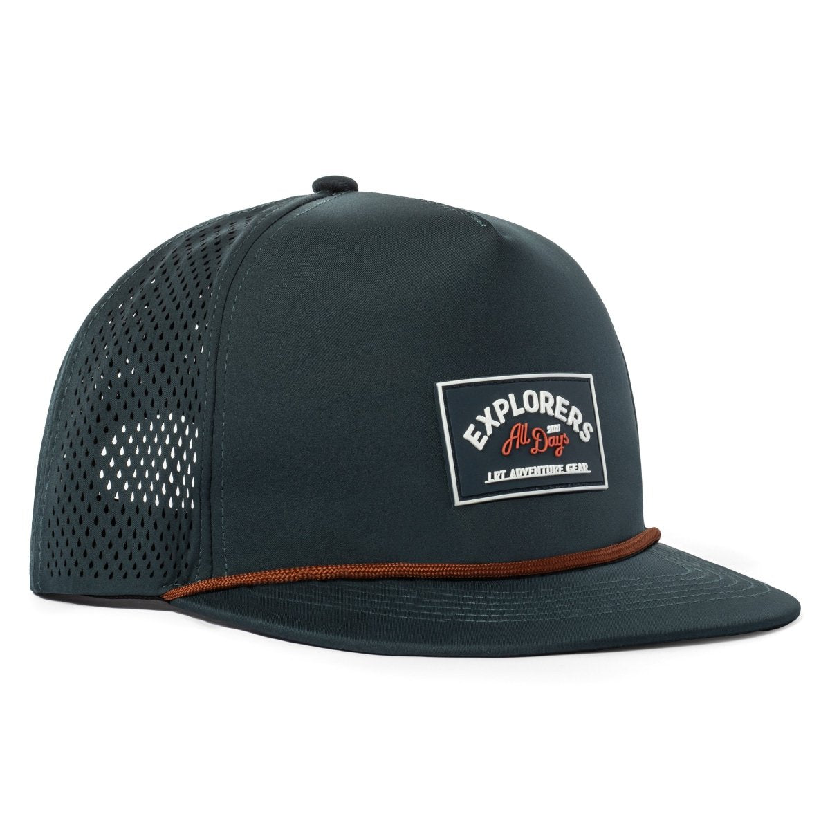 Little Rad Things Waterproof Explorer Snapback Hat - Juniper Green